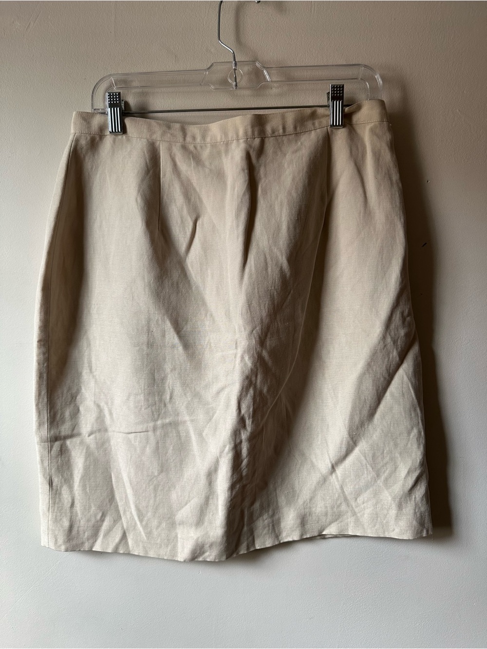 NWT Ann Taylor Silk Linen Blend Cream Pencil Skirt